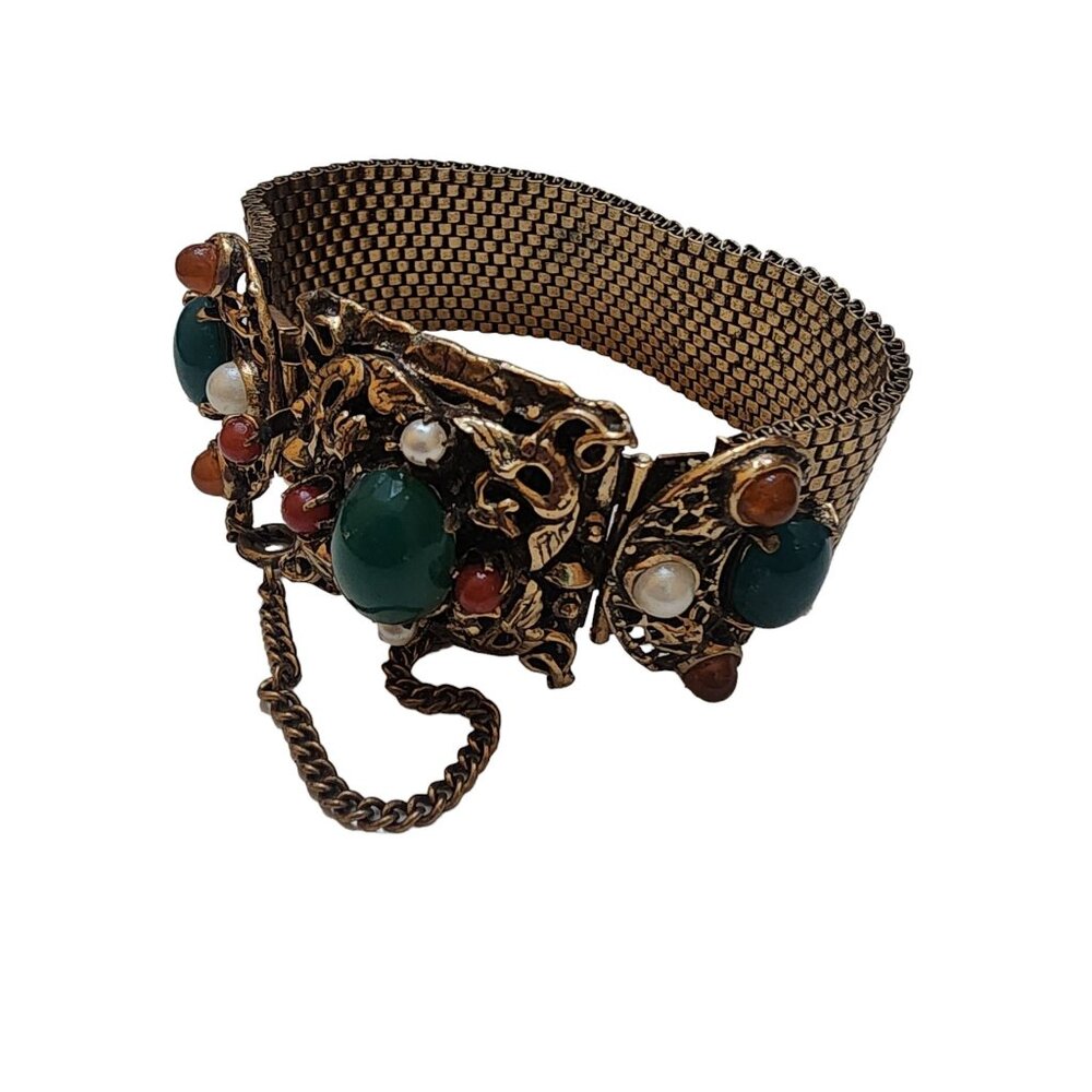 Beautiful Victorian Revival Bracelet with Gargoyles or Griffins (A4555)